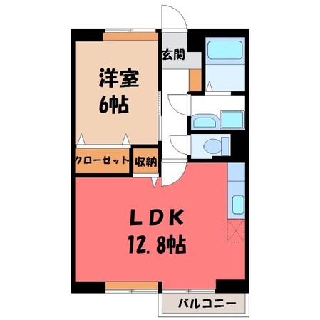 小山駅 バス10分  吉浜歯科前下車：停歩5分 2階の物件間取画像